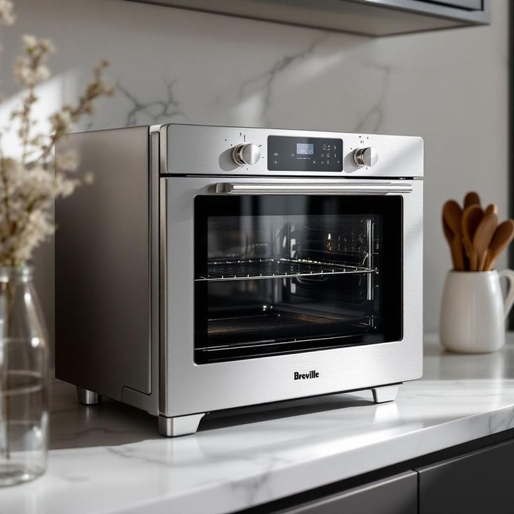 breville smart oven pro bov845bss convection countertop toaster oven, brushed stainless steel