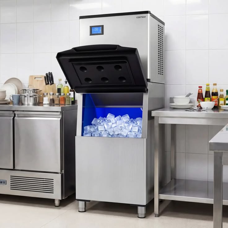 freestanding commercial ice maker 450 lbs 24h